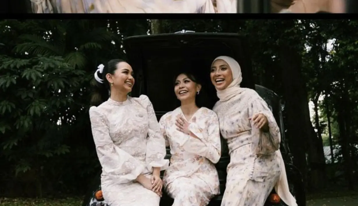 Kebaya kurung juga bisa dimodifikasi ragam gaya, mulai memainkan cutting kerah, hingga lengan yang dibuat puffy.  [Foto: Instagram/ De Fam]