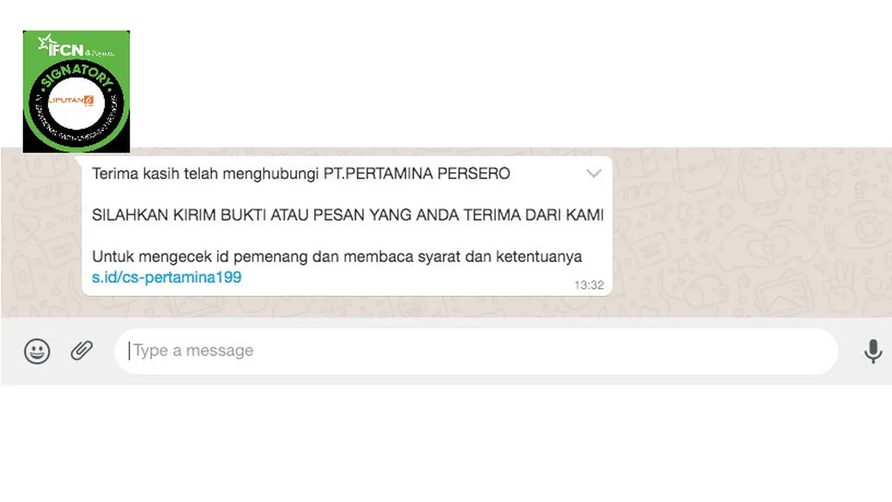 Cek Fakta Liputan6.com menelusuri informasi situs pembagian cek tunai senilai Rp 189 juta dari Pertamina