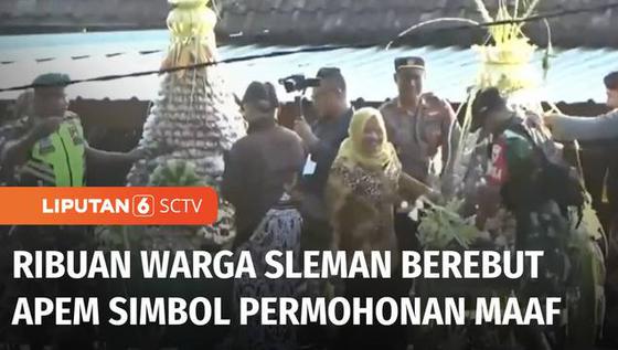 VIDEO: Seru! Ribuan Warga Berebut 2 Ton Apem di Puncak Saparan Ki Ageng Wonolelo