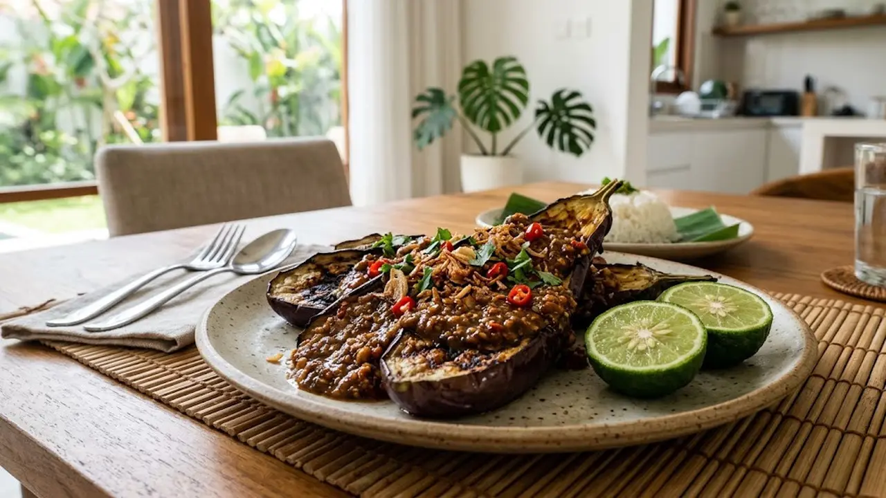 Resep Terong Bakar Bumbu Kacang dan Jeruk Limau, Lauk Sederhana yang Bikin Nagih
