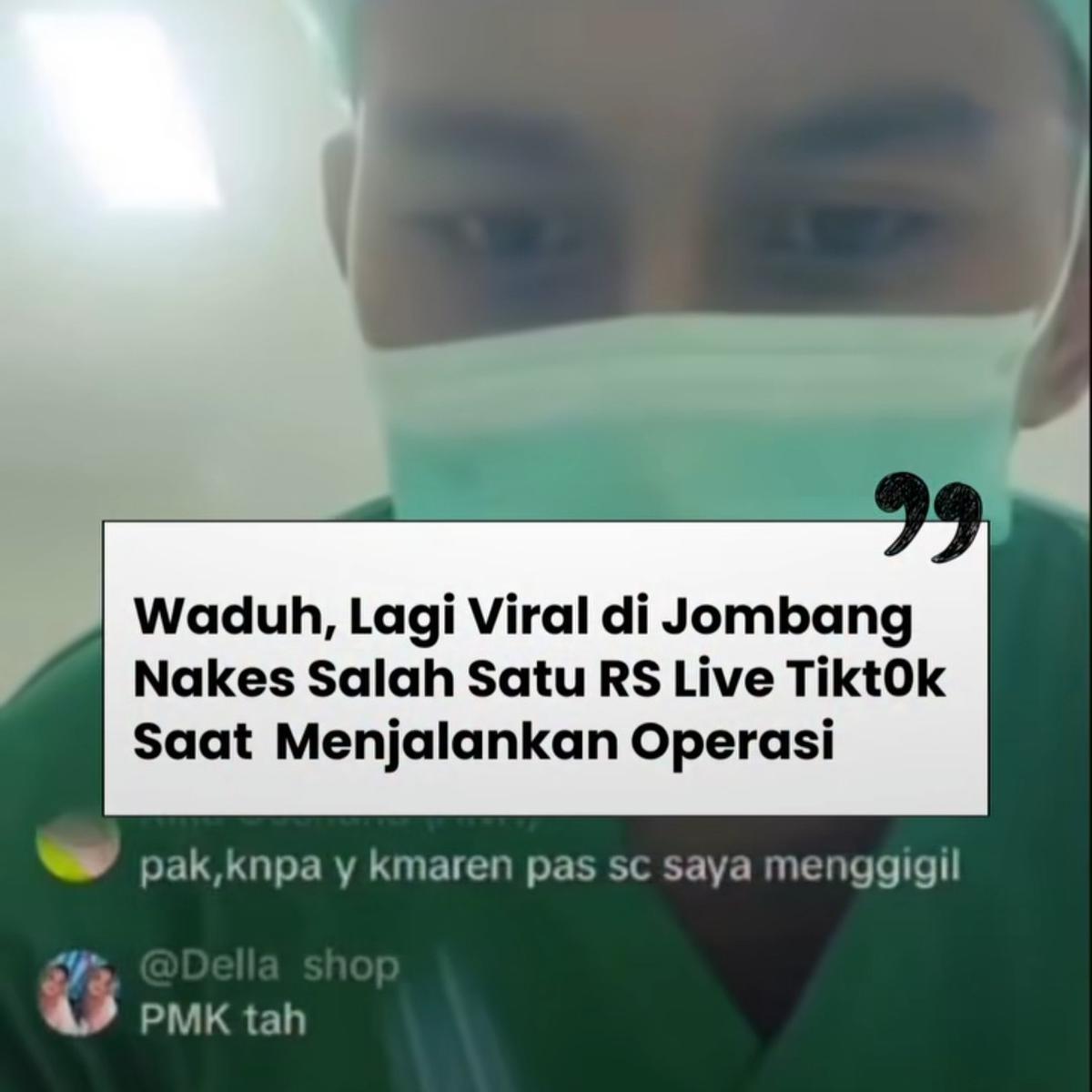 Perawat di Jombang Live Instagram Saat Operasi Caesar