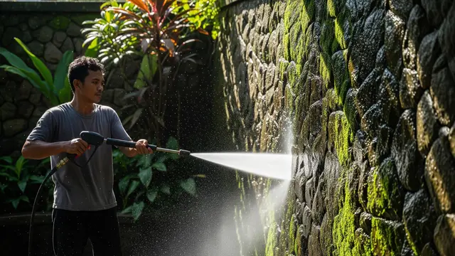 Membersihkan dengan Pressure Washer