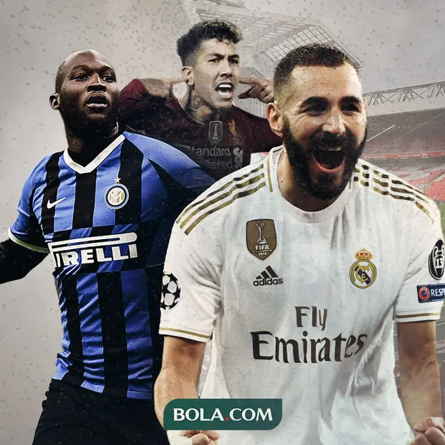 Romelu Lukaku, Roberto Firmino dan Karim Benzema