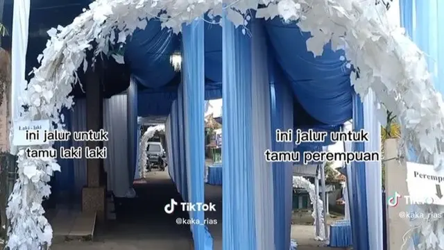 Unik, Resepsi Pernikahan Ini Punya Dua Pelaminan Pisahkan Tamu Pria dan Wanita