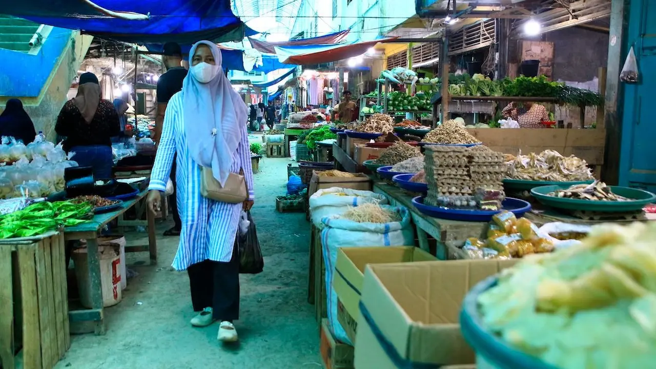 Geliat ekonomi warga di pasar Aceh Tamiang.