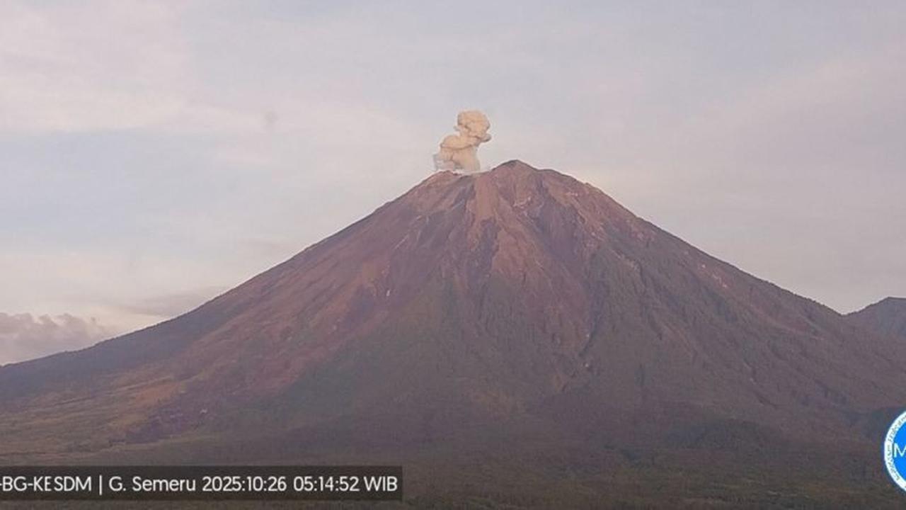 Gunung Semeru Erupsi Lagi, Kolom Abu Capai 700 Meter di Atas Puncak!