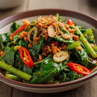 Resep Tumis Genjer Bumbu Terasi ala Rumahan (AI generated)