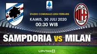 Banner prediksi Sampdoria vs AC Milan. (Triyasni)