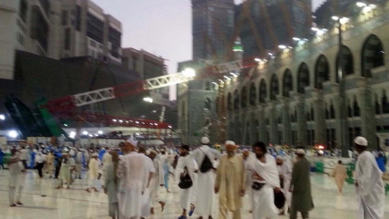 Ini lokasi jatuhnya crane di Masjidil Haram