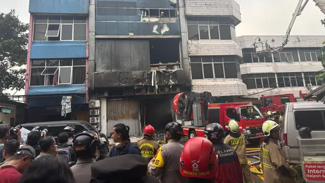 Kebakaran Gedung PT Terra Drone di Cempaka Baru, Cempaka Putih, Jakarta Putih.