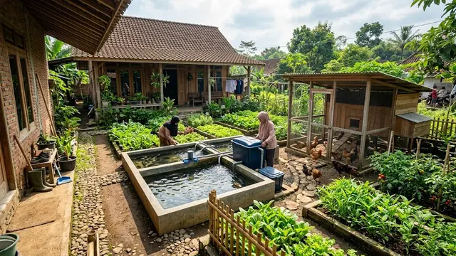 Inspirasi Integrated Farming dengan Ayam, Lele, dan Sayuran