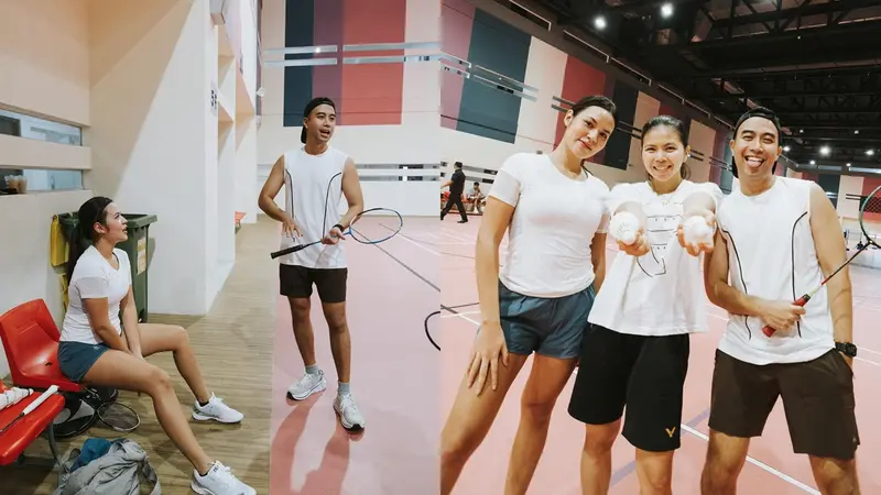 Greysia Polii Latih Badminton Raisa dan Vidi Aldiano