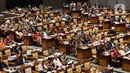 Suasana penutupan sidang paripurna DPR ke-6 masa persidangan I 2019-2020 di Kompleks Parlemen, Jakarta, Selasa (17/12/2019). Rapat menyampaikan laporan Baleg DPR RI terhadap Rancangan Peraturan DPR Tentang Tata Cara Penyusunan Prolegnas. (Liputan6.com/Johan Tallo)