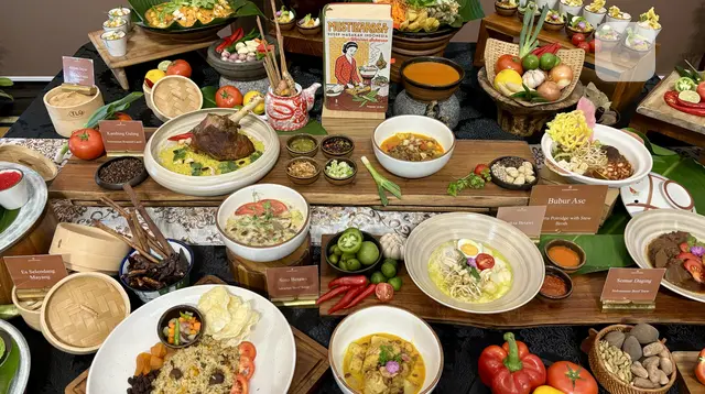 Hotel Indonesia Kempinski Jakarta merilis "Mustikarasa" yang menyajikan menu khas Jakarta yang terpengaruh budaya China, Arab, India, dan Eropa. (Liputan6.com/Asnida Riani)