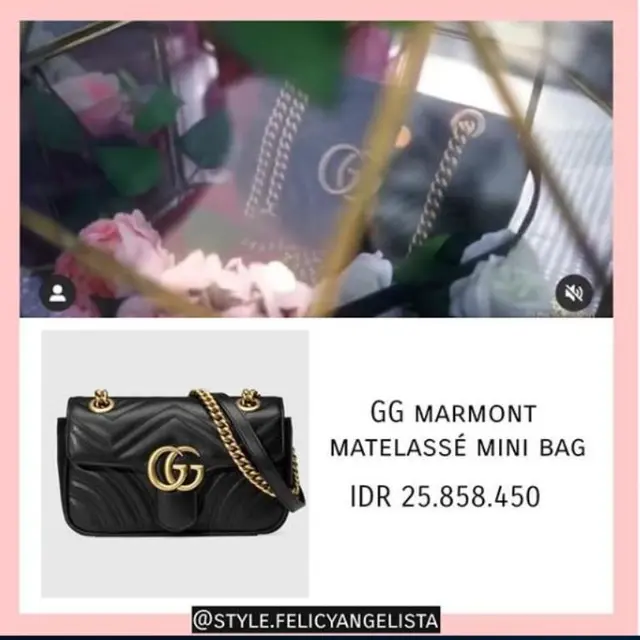 Tas Gucci dari Immanuel Caesar Hito untuk Felicya Angelista