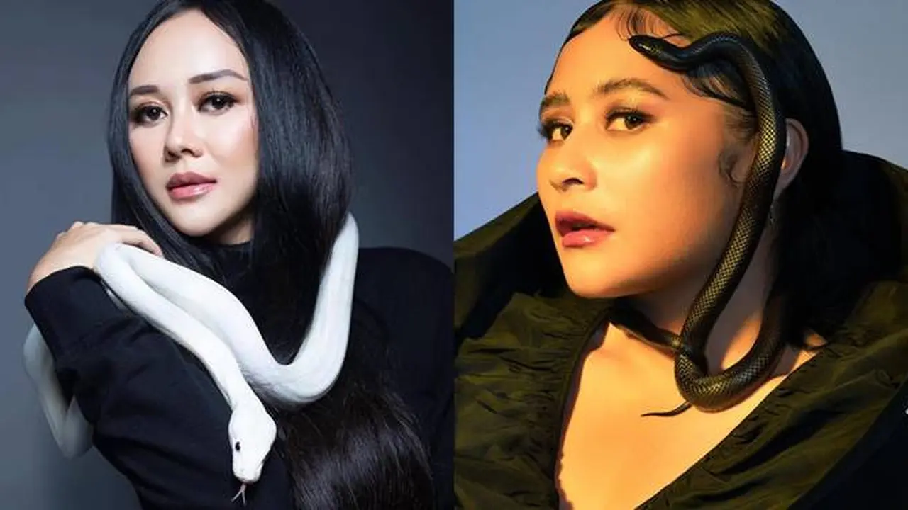 7 Pemotretan Seleb Wanita dengan Ular Ini Bikin Ngeri