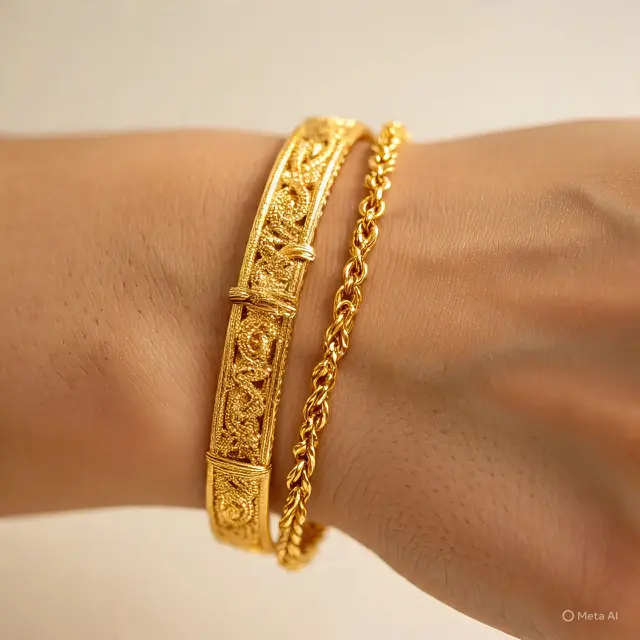 Gelang Emas 24 Karat 3 Suku