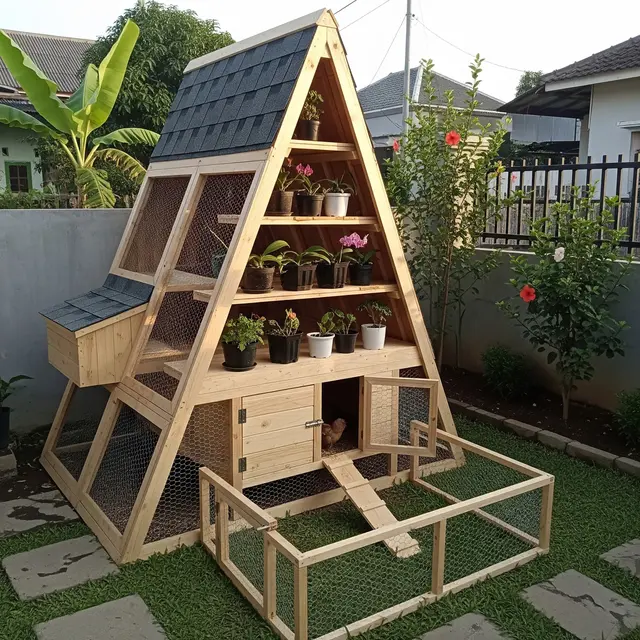 6 Desain Kandang Ayam yang Bisa Jadi Rak Tanaman, Urban Farming di Lahan Sempit