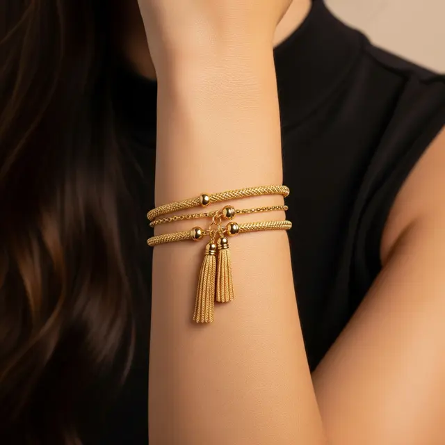9 Model Gelang 3 Emas