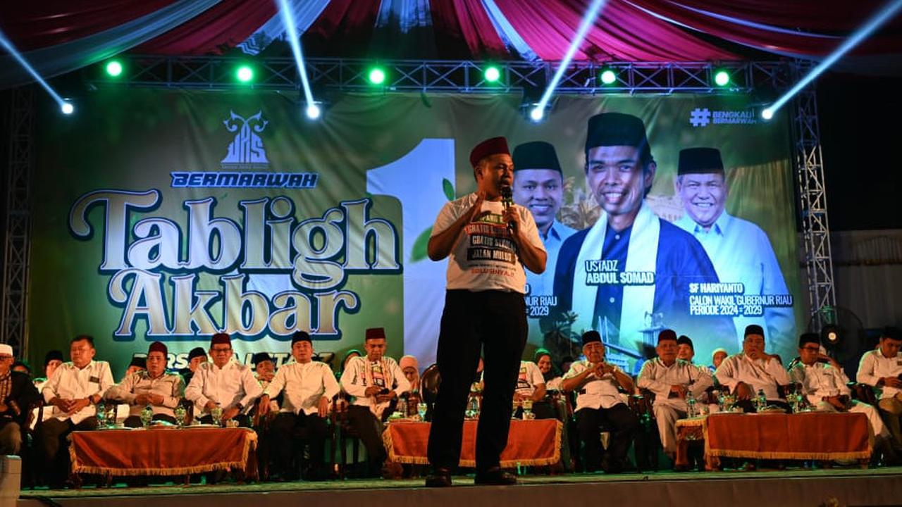 Di Hadapan Puluhan Ribu Warga, Abdul Wahid Tegaskan Pembangunan Jembatan Bengkalis-Riau Daratan
