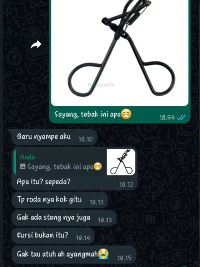 6 Chat Jawaban Cowok Ketika Ditanya Soal Penjepit Bulu Mata Ini Kocak