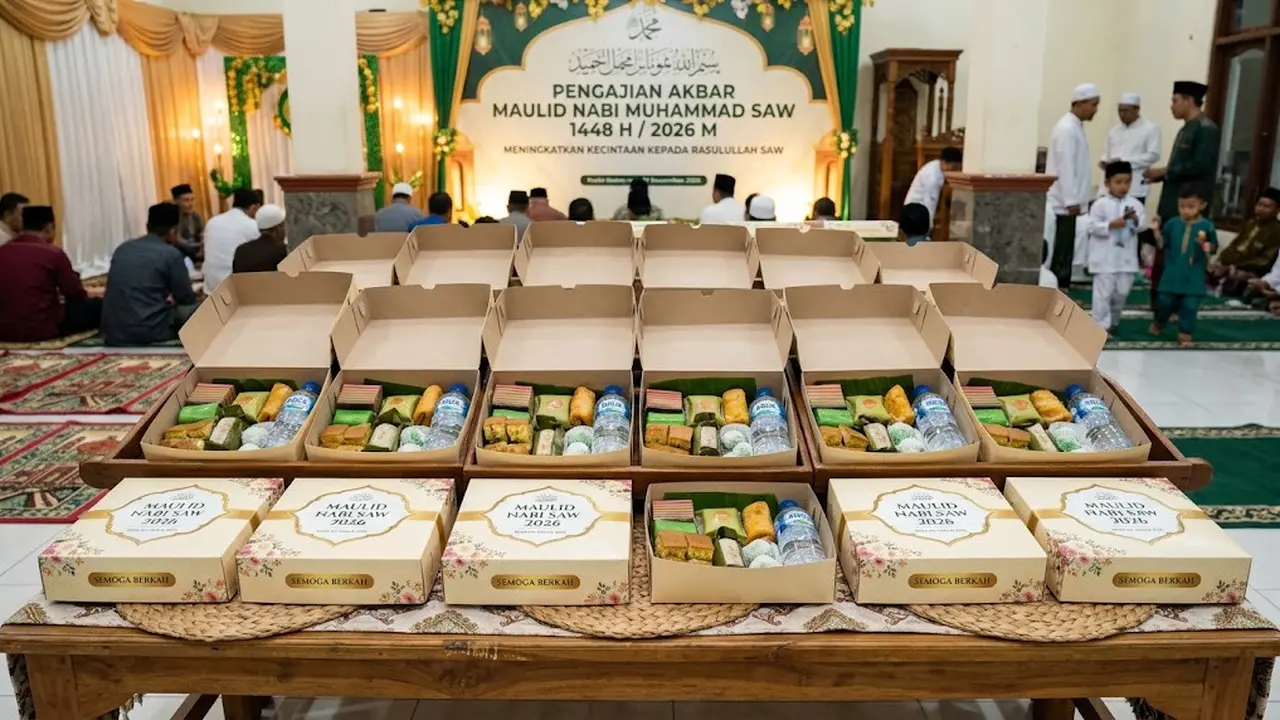 Ide Snack Box untuk Pengajian Maulid Nabi/AI Generated
