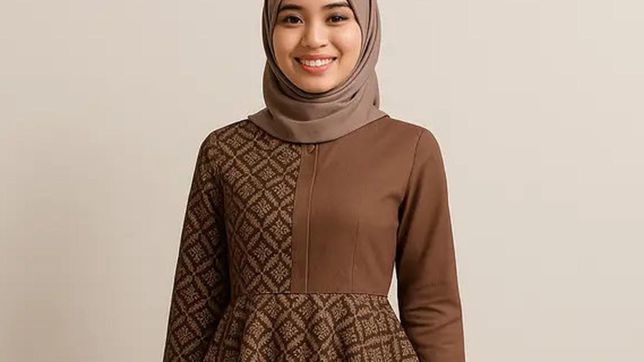7 Model Gamis Batik Kombinasi Rempel 2025 yang Wajib Kamu Punya, Manis dan Multifungsi