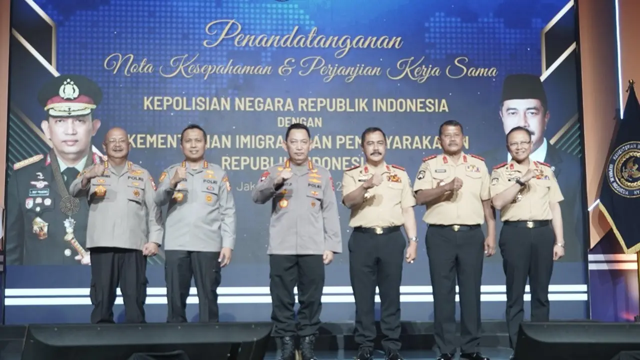 Perkuat Sinergi Tugas & Fungsi, Kemenimipas dan Polri Teken Perjanjian Kerja Sama Strategis