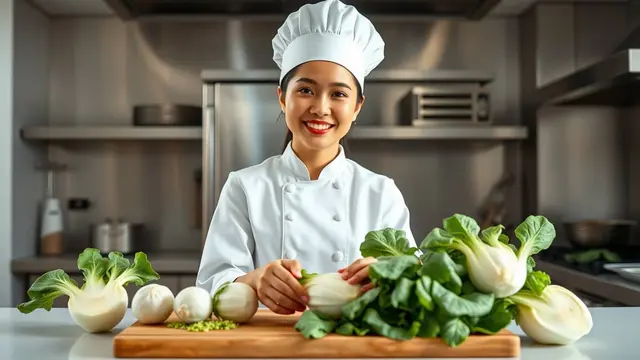 Ilustrasi Memasak Sawi Putih