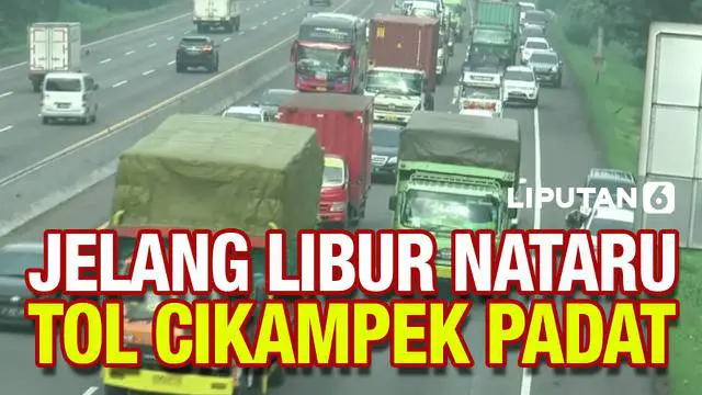 Peningkatan jumlah kendaraan baik pribadi maupun umum mulai terlihat di Tol Cikampek jelang hari Natal dan Tahun Baru 2022. Kendaraan berasal dari arah Jakarta menuju Bandung dan Jawa Tengah.