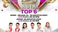 Dangdut Academy Asia 6 Top 6 ditayangkan di Indosiar Seni-Selasa dan Jumat (21-22 dan 25/8/2023) malam&nbsp;