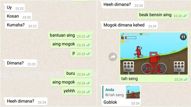 5 Chat Ngeprank Kehabisan Bensin Ini Bikin Emosi