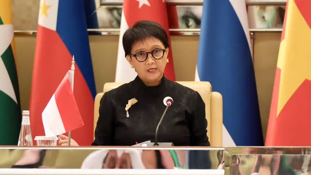 Menteri Luar Negeri (Menlu) RI Retno Marsudi di ASEAN-GCC Summit (KTT ASEAN-GCC). (Dok Kemlu RI)