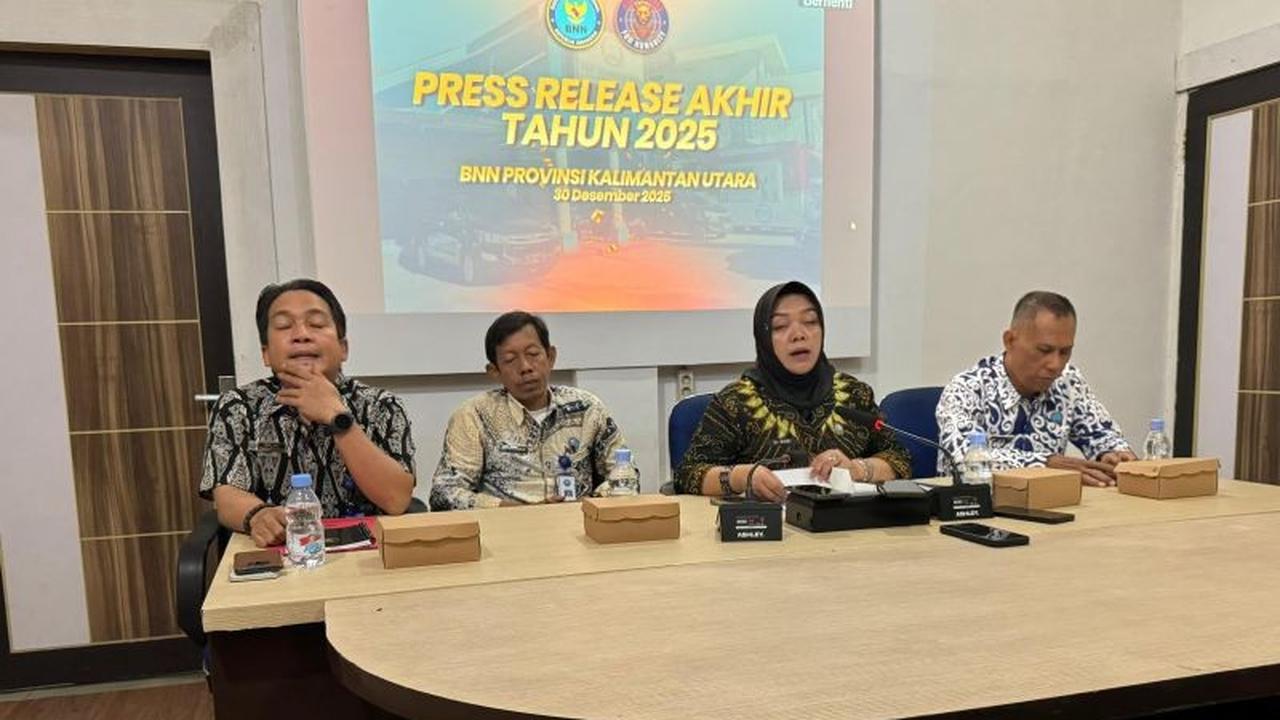 BNNP Kaltara Tangkap 29 Tersangka Narkoba Sepanjang 2025, Sita Ribuan Gram Sabu
