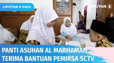 Di tengah kesulitan keuangan akibat pandemi Covid-19, pengurus Panti Asuhan Yayasan Al Marhamah di Medan Sunggal bersyukur jadi penerima santunan SCTV Cinta Anak Yatim.