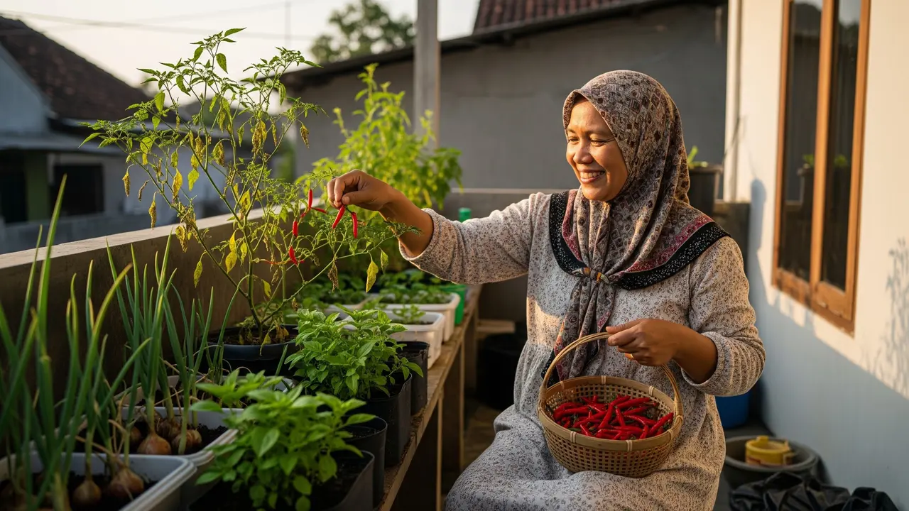 Cara Membuat Kebun Bumbu Dapur di Teras