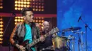 Dalam peluncuran album terbarunya, Geisha berkolaborasi bersama musisi-musisi lain seperti Ariel dan David Noah, Giring dan Randi Nidji, D'Masiv, Fadli serta Yoyo Padi, Selasa (13/05/14). (Liputan6.com/Andrian Martinus)