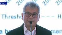 Direktur Utama PT Bank Rakyat Indonesia (Persero) Tbk atau BRI, Sunarso, dalam BRI Microfinance Outlook 2024 di Jakarta, Kamis (7/3/2024). (Arief/Liputan6.com)