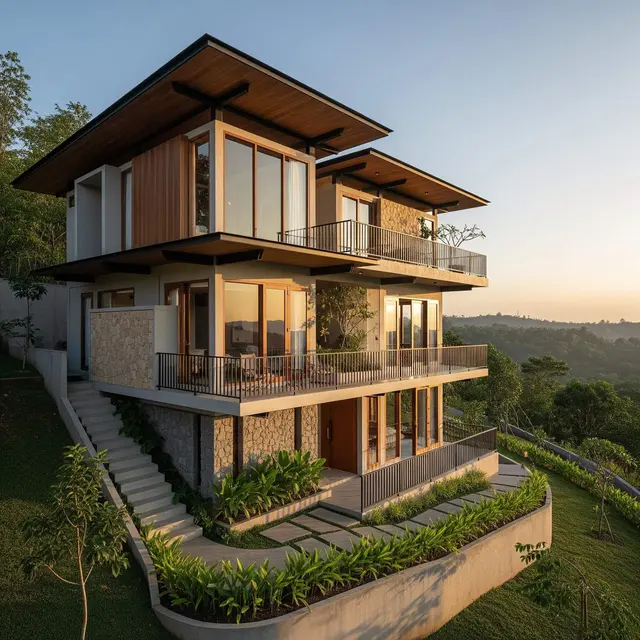 Konsep Split Level untuk Rumah Sempit Modern