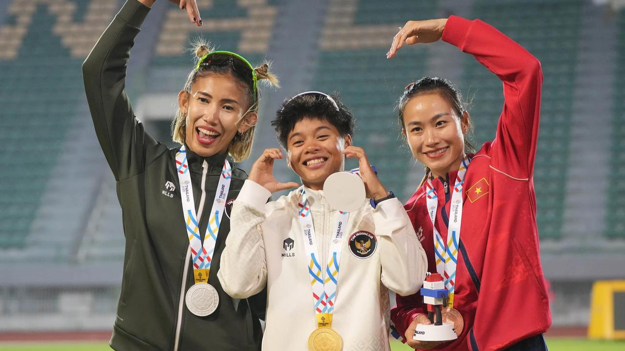 FOTO: Dina Aulia Persembahkan Emas Lari Gawang 100 Meter Putri  di SEA Games 2025