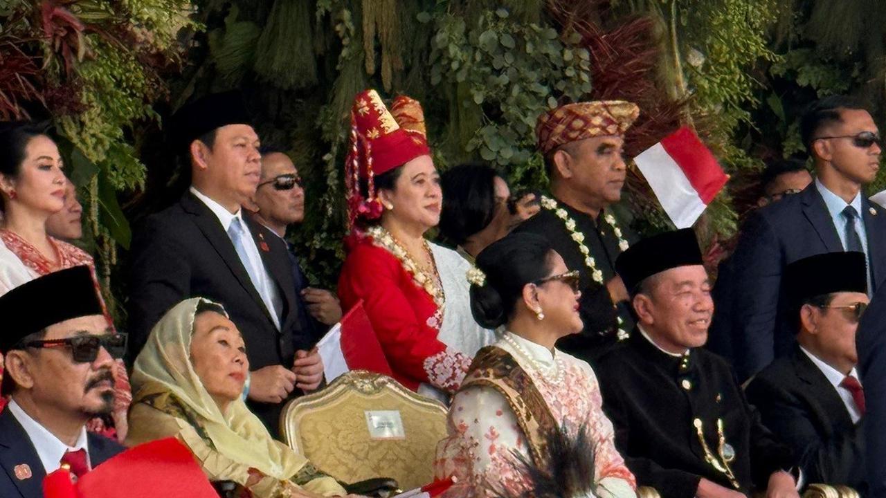 Ketua DPR RI Puan Maharani menghadiri upacara detik-detik Proklamasi HUT ke-80 RI di Istana Merdeka