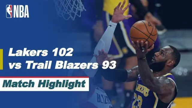 Berita video highlights NBA 2020/2021 antara LA Lakers melawan Portland Trail Blazers yang berakhir dengan skor 102-93, di mana dalam laga tersebut Damian Lillard tampil gemilang, Sabtu (27/2/2021) siang hari WIB.
