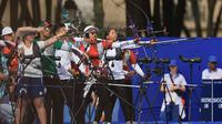 Panahan putri Indonesia bertanding di Olimpiade 2024 Paris hari Kamis (25/07/2024). (NOC Indonesia/Naif Muhammad Al’as)