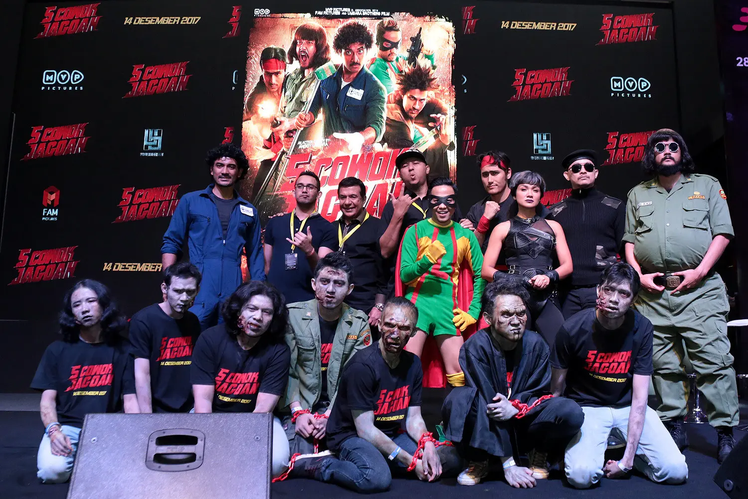 Para pemain 5 Cowok Jagoan di Indonesia Comic Con 2017. (Rizky Aditya Saputra)