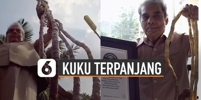 VIDEO: Pria Ini Cetak Rekor Dunia Kuku Terpanjang, 60 Tahun Tidak Potong Kuku