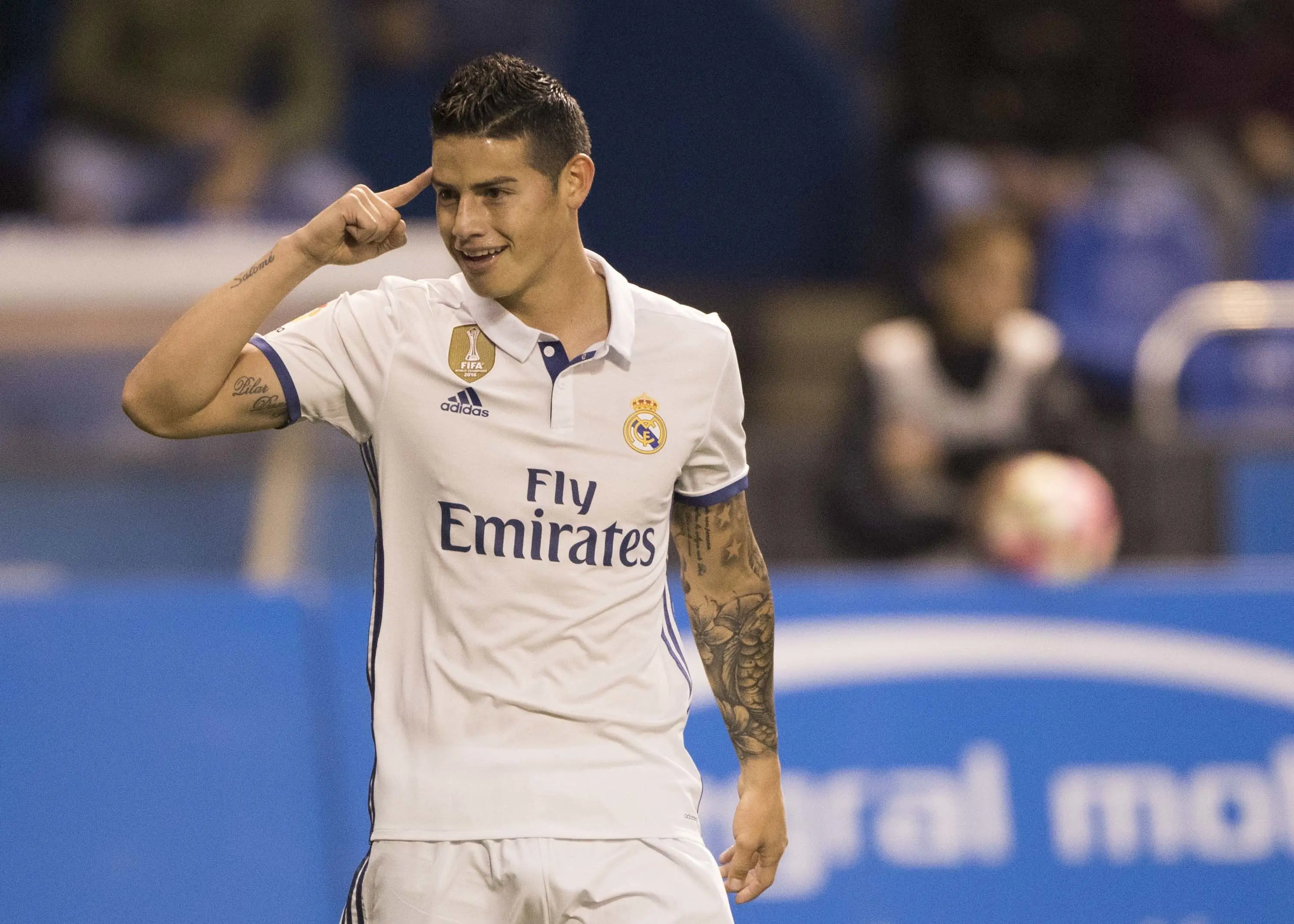 James Rodriguez terus menunjukkan perkembangan yang positif setiap tampil membela Real Madrid. (AP/Lalo R. Villar)