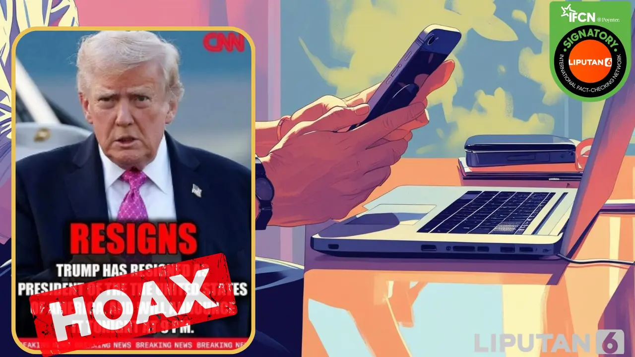 Hoaks Donald Trump mundur dari Presiden AS