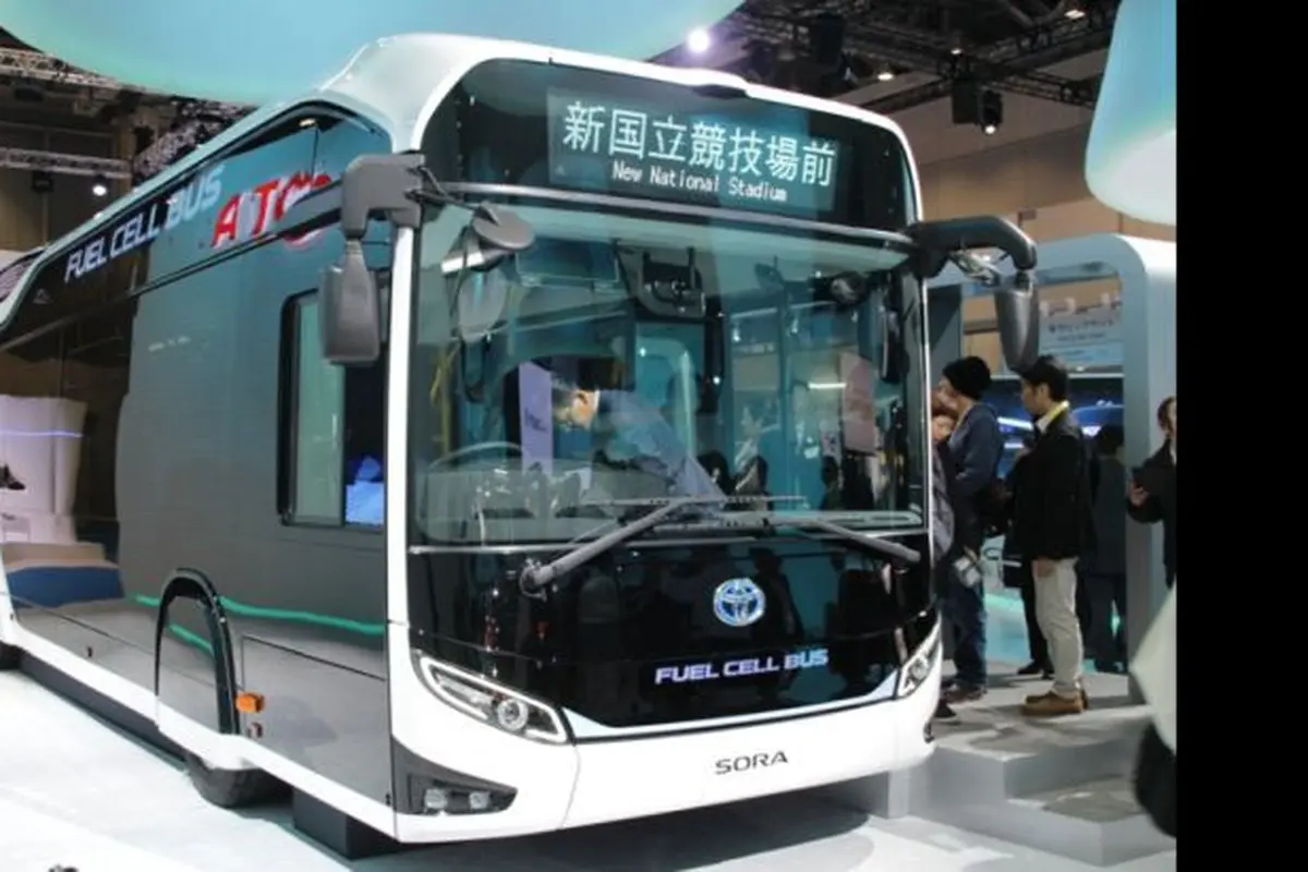 Bus Sora berbahan hidrogen tampil di Tokyo Motor Show.