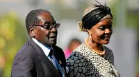 Presiden Zimbabwe Robert Mugabe dan Istri (AFP)