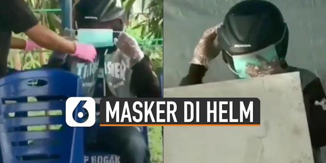 VIDEO: Pria Pakai Masker di Helm Bikin Geregetan Netizen